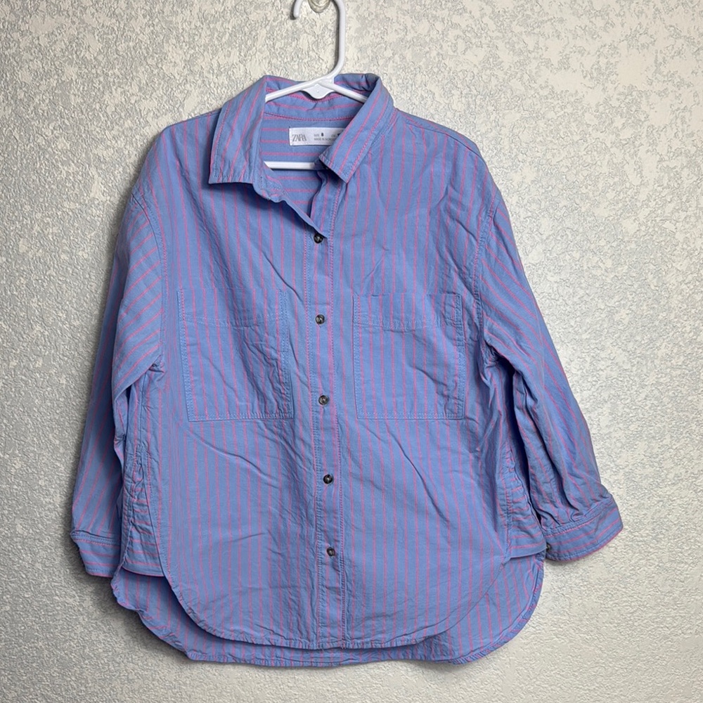 Zara Blue and Pink Striped